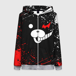 Толстовка на молнии женская MONOKUMA, цвет: 3D-меланж