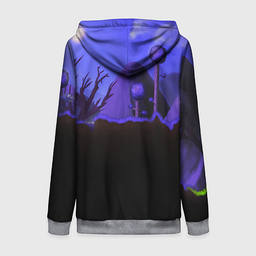 Женская толстовка на молнии TERRARIA / 3D-Меланж – фото 2