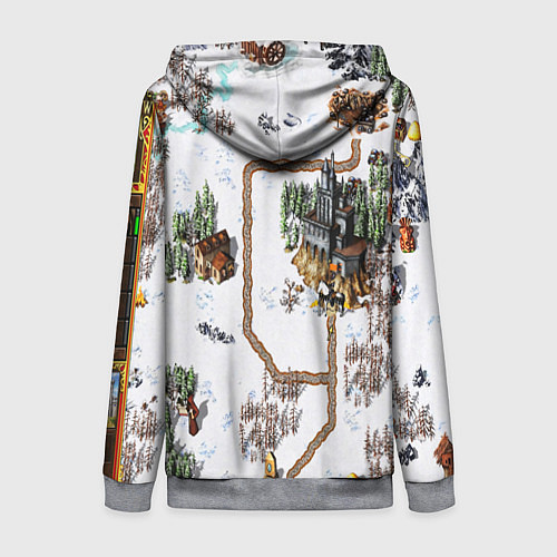 Женская толстовка на молнии Heroes of Might and Magic / 3D-Меланж – фото 2