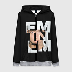 Толстовка на молнии женская Eminem, цвет: 3D-меланж