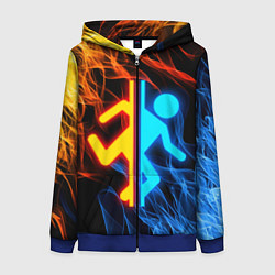 Толстовка на молнии женская PORTAL, цвет: 3D-синий