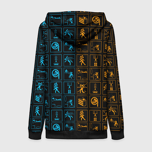 Женская толстовка на молнии PORTAL / 3D-Черный – фото 2