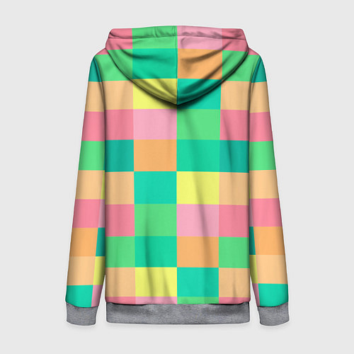 Женская толстовка на молнии Кубик Рубика / 3D-Меланж – фото 2