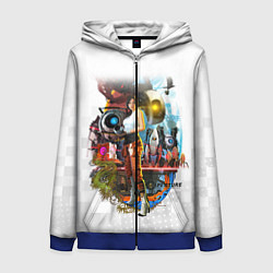 Толстовка на молнии женская PORTAL, цвет: 3D-синий