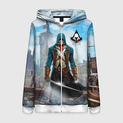 Толстовка на молнии женская Assasin's creed, цвет: 3D-белый