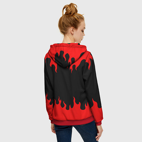 Женская толстовка на молнии GURREN LAGANN / 3D-Красный – фото 4