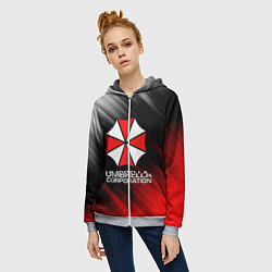Толстовка на молнии женская UMBRELLA CORP, цвет: 3D-меланж — фото 2