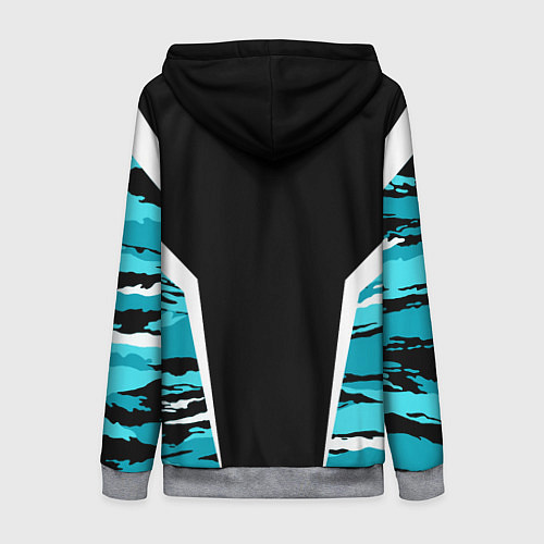 Женская толстовка на молнии ВВС России Камуфляж / 3D-Меланж – фото 2