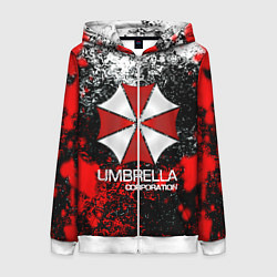 Толстовка на молнии женская UMBRELLA CORP, цвет: 3D-белый