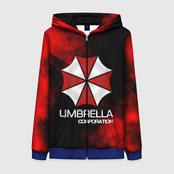 Толстовка на молнии женская UMBRELLA CORP, цвет: 3D-синий