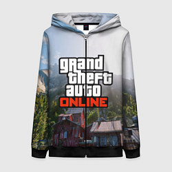 Толстовка на молнии женская GTA Online, цвет: 3D-черный
