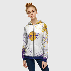 Толстовка на молнии женская LA LAKERS, цвет: 3D-синий — фото 2