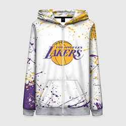 Толстовка на молнии женская LA LAKERS, цвет: 3D-меланж