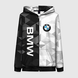 Толстовка на молнии женская BMW, цвет: 3D-черный