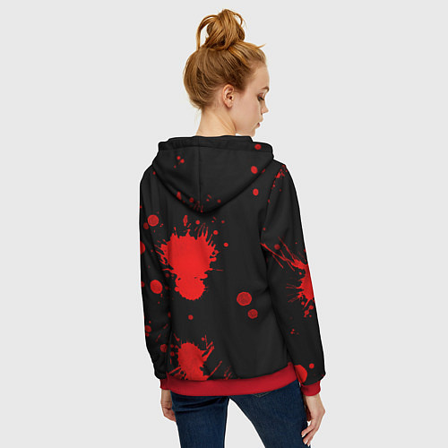 Женская толстовка на молнии UMBRELLA CORP / 3D-Красный – фото 4