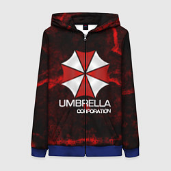 Толстовка на молнии женская UMBRELLA CORP, цвет: 3D-синий