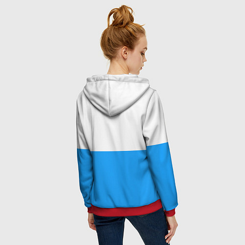 Женская толстовка на молнии ВМФ СССР / 3D-Красный – фото 4