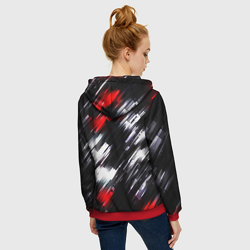 Женская толстовка на молнии UMBRELLA CORPORATION / 3D-Красный – фото 4