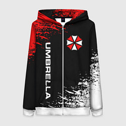 Толстовка на молнии женская UMBRELLA CORPORATION, цвет: 3D-белый