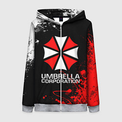 Толстовка на молнии женская UMBRELLA CORPORATION, цвет: 3D-меланж