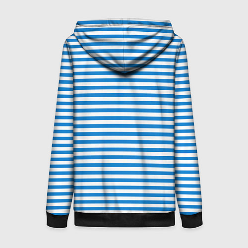 Женская толстовка на молнии Тельняшка ВДВ / 3D-Черный – фото 2