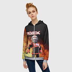 Толстовка на молнии женская ROBLOX, цвет: 3D-меланж — фото 2