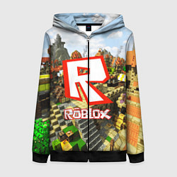 Толстовка на молнии женская ROBLOX, цвет: 3D-черный