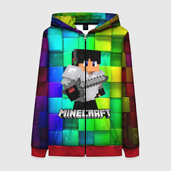 Женская толстовка на молнии Minecraft Майнкрафт