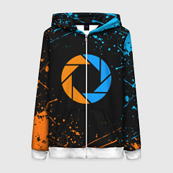 Толстовка на молнии женская PORTAL, цвет: 3D-белый