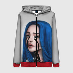 Толстовка на молнии женская BILLIE EILISH, цвет: 3D-красный