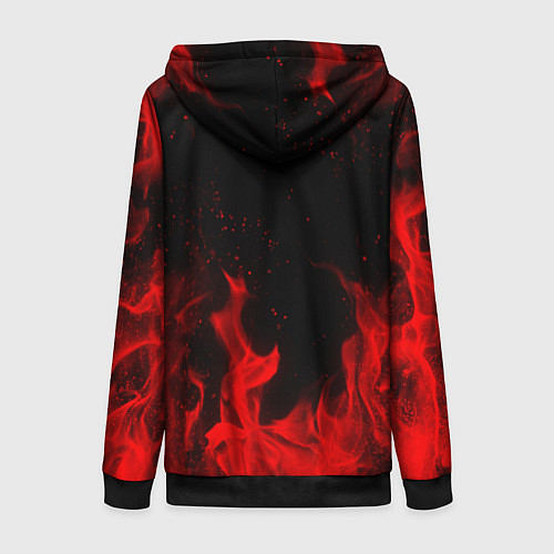 Женская толстовка на молнии АНАРХИЯ / 3D-Черный – фото 2