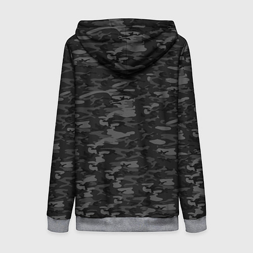 Женская толстовка на молнии ГОРОДСКОЙ КАМУФЛЯЖ / 3D-Меланж – фото 2
