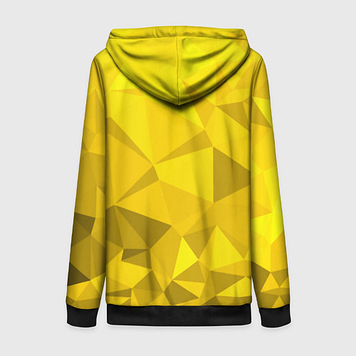 Женская толстовка на молнии YELLOW ABSTRACT / 3D-Черный – фото 2