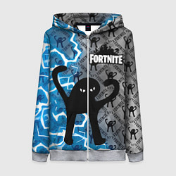 Толстовка на молнии женская ЪУЪ FORTNITE, цвет: 3D-меланж
