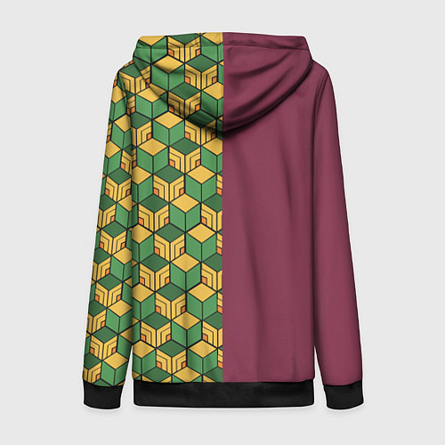 Женская толстовка на молнии ГИЮ ТОМИОКА / 3D-Черный – фото 2