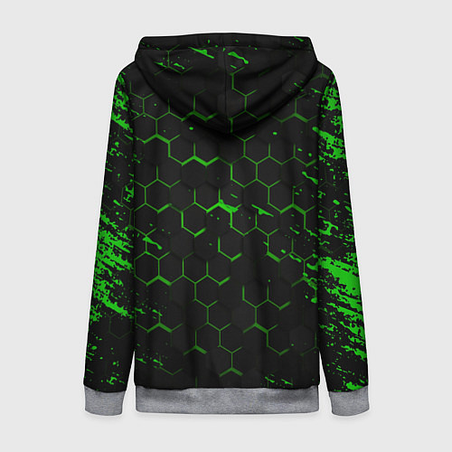 Женская толстовка на молнии MINECRAFT / 3D-Меланж – фото 2