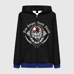 Толстовка на молнии женская Five Finger Death Punch, цвет: 3D-синий