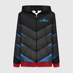 Толстовка на молнии женская Counter-Strike, цвет: 3D-красный