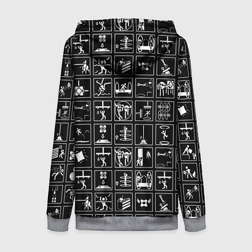 Женская толстовка на молнии PORTAL / 3D-Меланж – фото 2