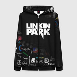 Толстовка на молнии женская LINKIN PARK, цвет: 3D-черный