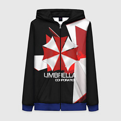 Толстовка на молнии женская UMBRELLA CORP, цвет: 3D-синий