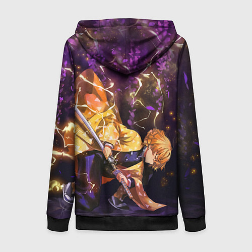 Женская толстовка на молнии KIMETSU NO YAIBA / 3D-Черный – фото 2