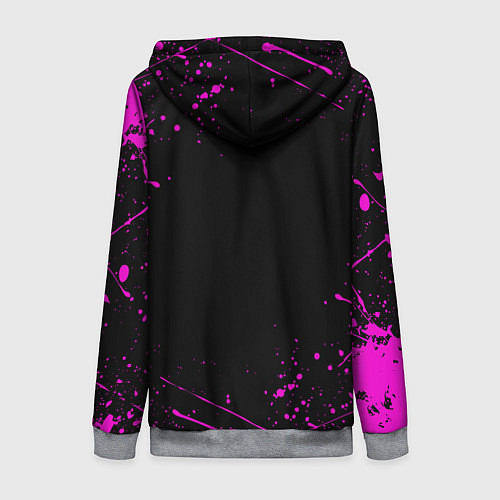 Женская толстовка на молнии ПОШЛАЯ МОЛЛИ / 3D-Меланж – фото 2