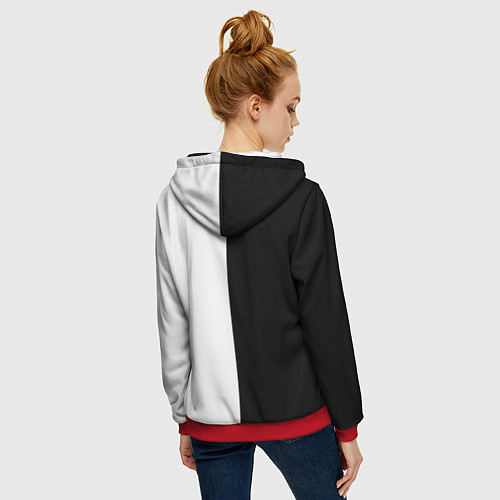 Женская толстовка на молнии ПОШЛАЯ МОЛЛИ / 3D-Красный – фото 4