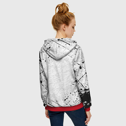 Женская толстовка на молнии BERSERK / 3D-Красный – фото 4