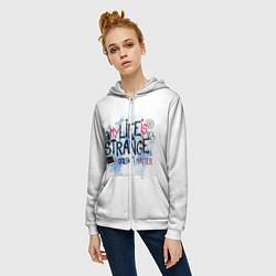 Толстовка на молнии женская LIFE IS STRANGE, цвет: 3D-белый — фото 2