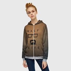 Толстовка на молнии женская HALF-LIFE, цвет: 3D-меланж — фото 2