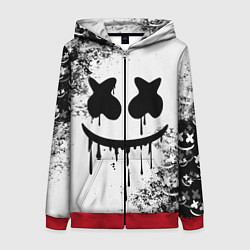 Толстовка на молнии женская Marshmello, цвет: 3D-красный