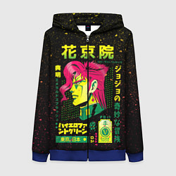 Толстовка на молнии женская Приключения ДжоДжо, цвет: 3D-синий