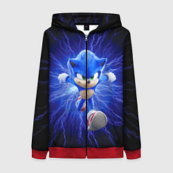 Толстовка на молнии женская SONIC, цвет: 3D-красный